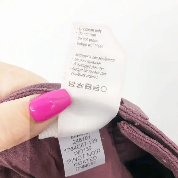 PAIGE Women's Verdugo Ankle Skinny Jeans 24 00 Dark Red Coated Mid Rise NWOT - Picture 11 of 12